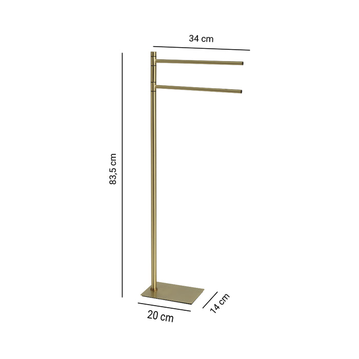 GEDY TR318800000 TRILLY Towel Rail and Standing Column Brushed Gold