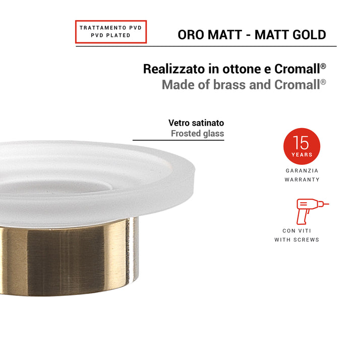 GEDY PI118800000 PIRENEI Matte Gold Soap Dish