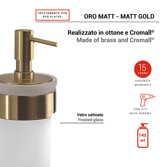 GEDY PI818800000 PIRENEI Matte Gold Dispenser