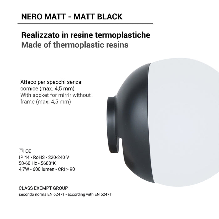 GEDY D0421400000 DELOS Lighting Matte Black