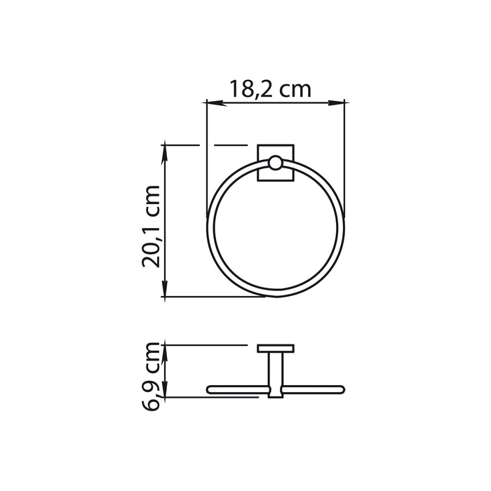 GEDY FJ703800000 FUJI Towel Rail Brushed Ring