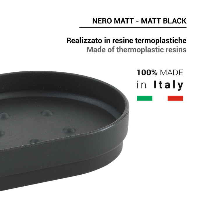 GEDY SH111400300 SHARON Matte Black Soap Dish