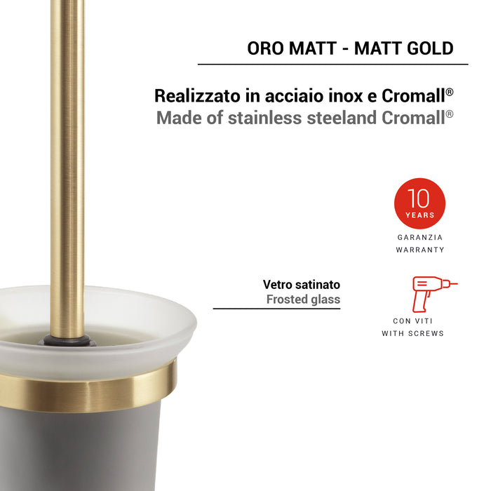 GEDY TN330388000 TONALE Matte Gold Toilet Brush Holder