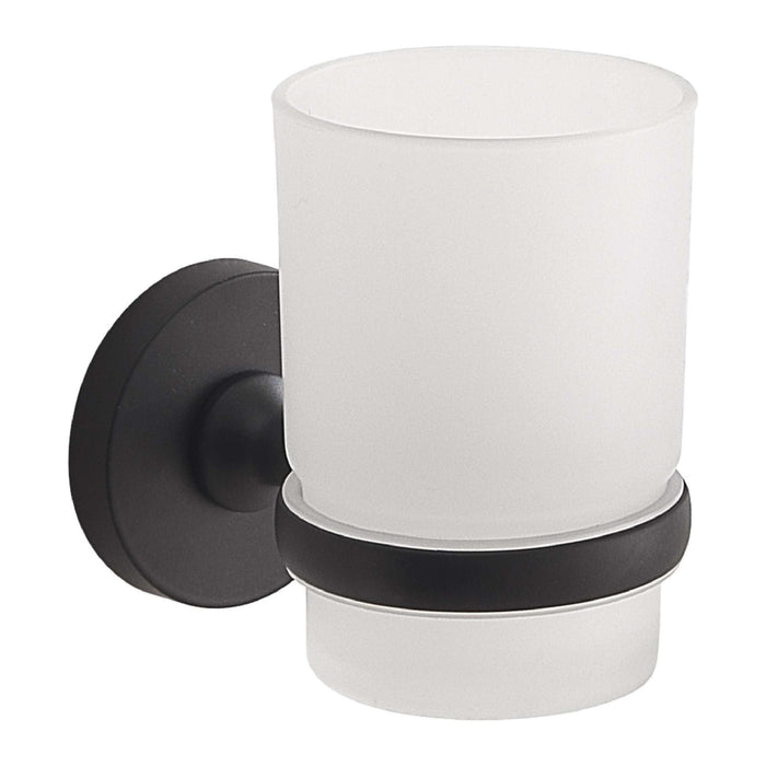 GEDY FP101400100 FELCE PLUS Portacepillos Negro Mate