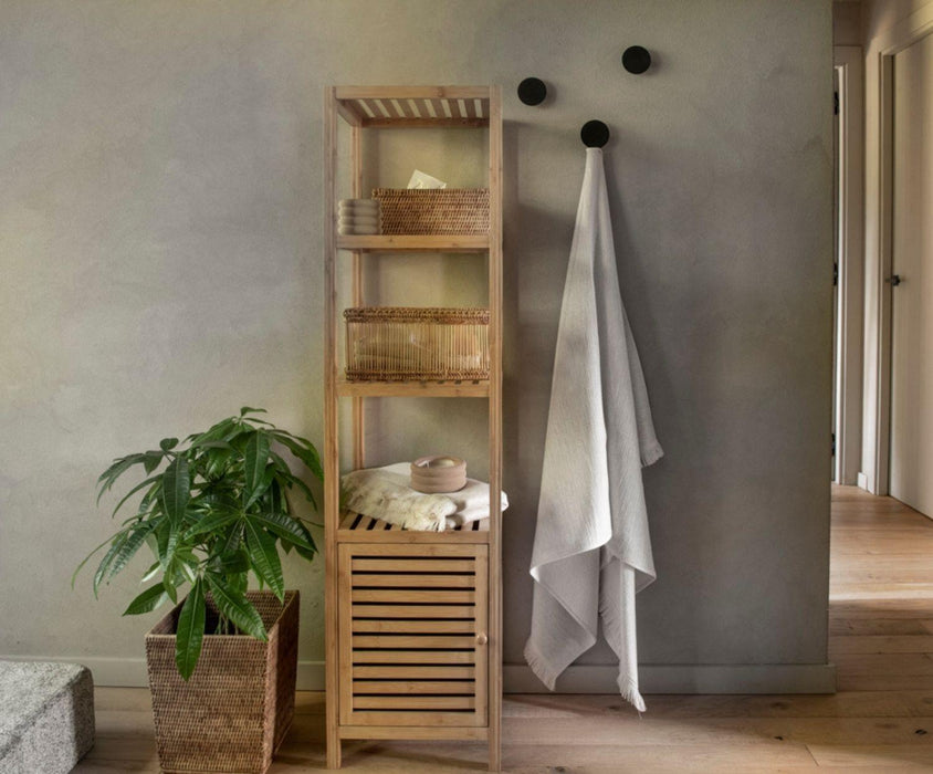 ANDREA HOUSE BA73111 Armario de baño de bambú nórdico 140 cm