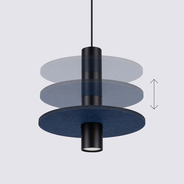 SOLLUX SL.1884 Lámpara colgante PELTA 1 negro/azul marino azul marino/negro