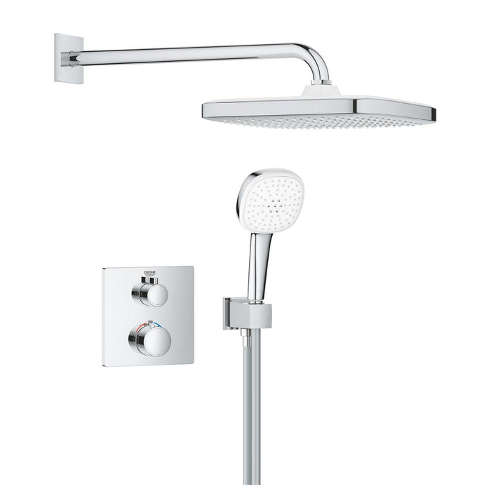 GROHE 10 399 500 TEMPESTA 250 Cube Grohtherm Conjunto empotrado con ducha mural Cromo