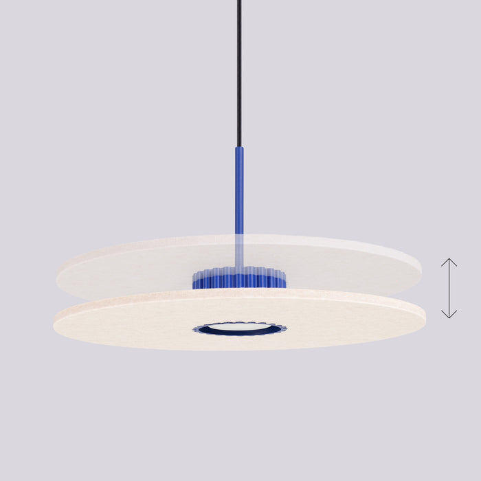 SOLLUX SL.2693 Lámpara colgante OVO 1 ultramaryna/beżowa filc Gx53