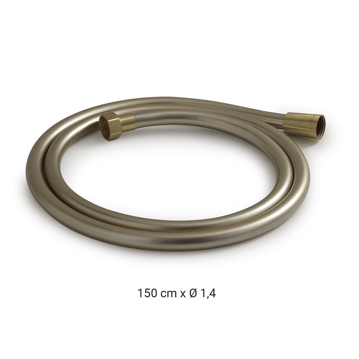 GEDY GYFX2010110 GOLD 00 Flexo de ducha 150 cm oro mate