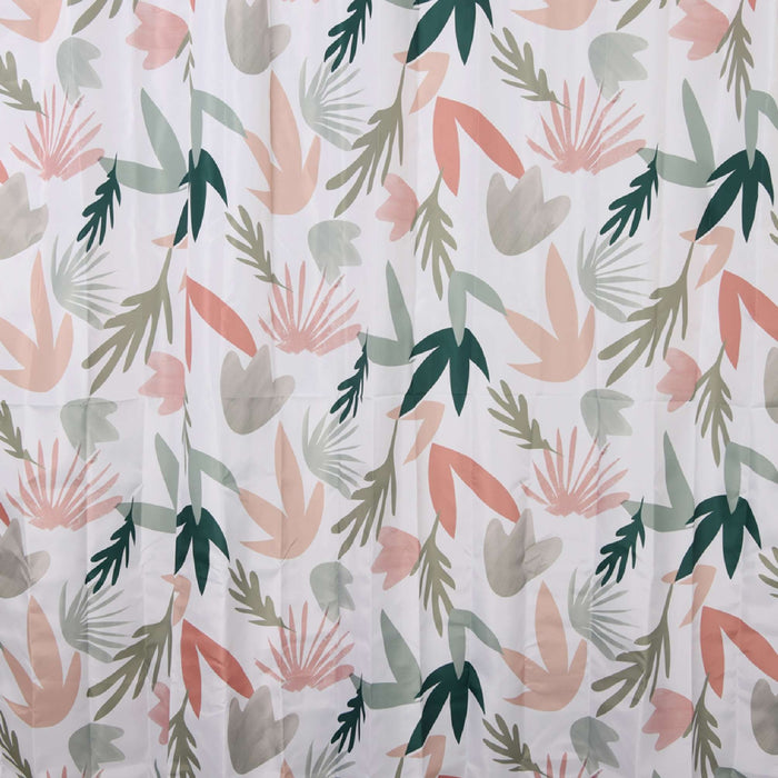 GEDY TTE13621200 SOFT White and Pink Shower Curtain