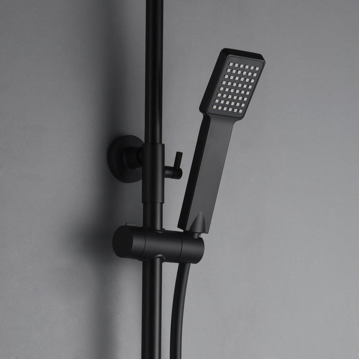 IMEX BDAR025/NG ART Single-Handle Faucet Telescopic Shower Set Matte Black