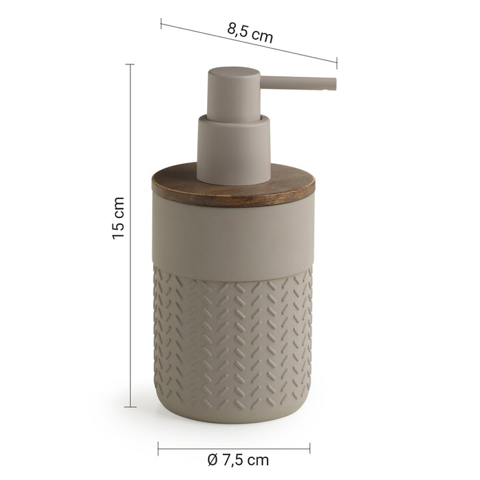 GEDY TH808300000 THEA Dosificador de jabón gris-natural oscuro