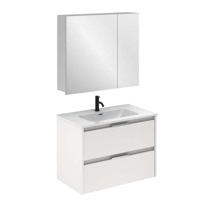 AMIZUVA C0073833 SUKI Complete Set 2 Drawers 80 White Gloss