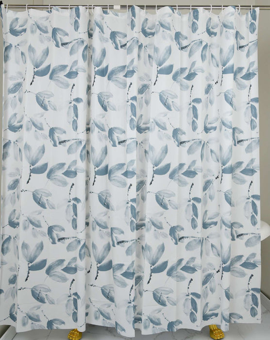 GEDY TVI13691200 SHEETS Shower Curtain White and Blue