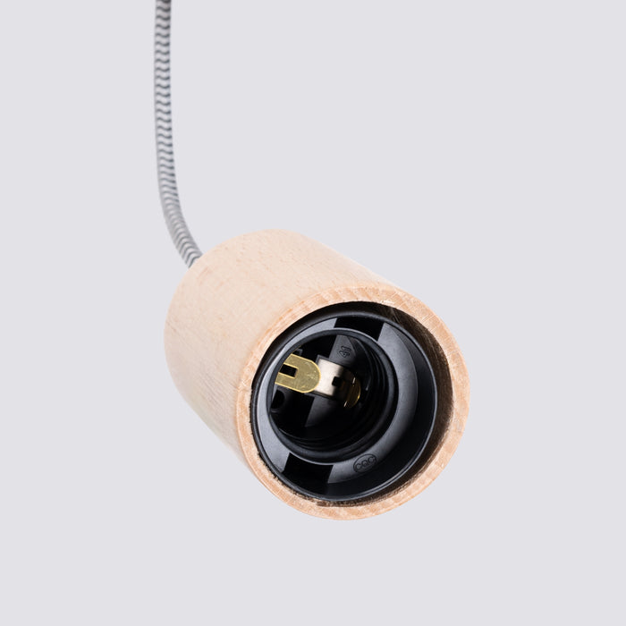 SOLLUX SL.1644 Aplique NIMBI E27 con interruptor madera natural/blanco/negro