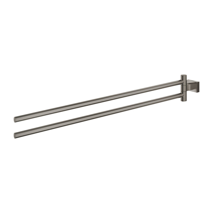 GROHE 40 624 AL1 ESSENTIALS CUBE Double Towel Rail 44 Swivel Brushed Graphite
