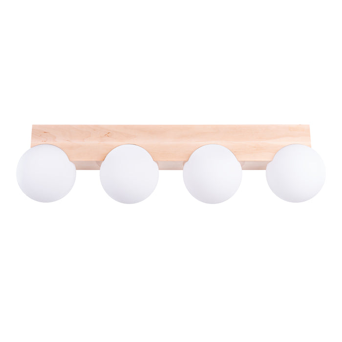 SOLLUX SL.1685 Lámpara de techo BULBO 4 madera natural madera natural/blanco