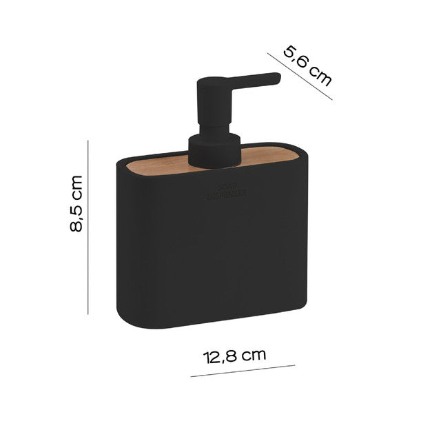 GEDY 13991400000 NINFEA Set 5 Piezas Negro Mate-Bambú