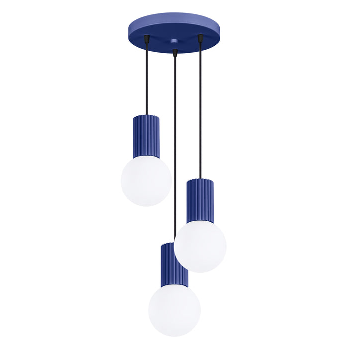 SOLLUX SL.1740 HALO Lámpara Colgante 3p Azul Ultramar