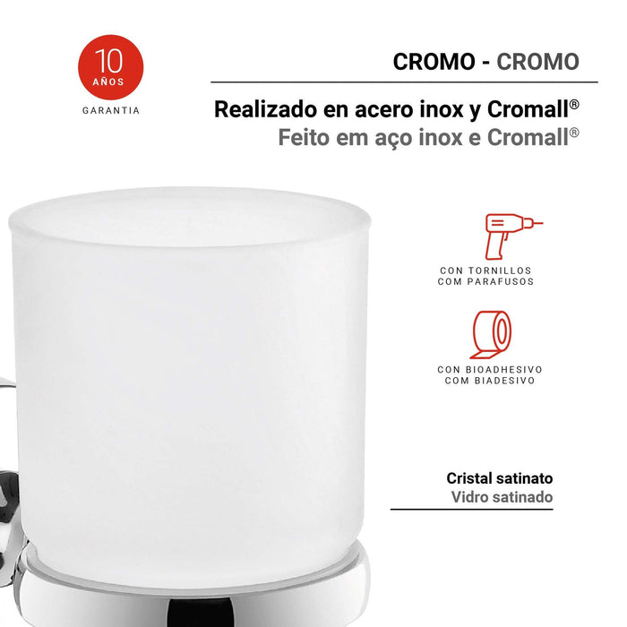 GEDY FP101300100 FELCE PLUS Portacepillos Cromo