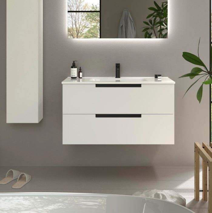 SALGAR LENI Mueble de Baño con Lavabo Color Blanco Mate
