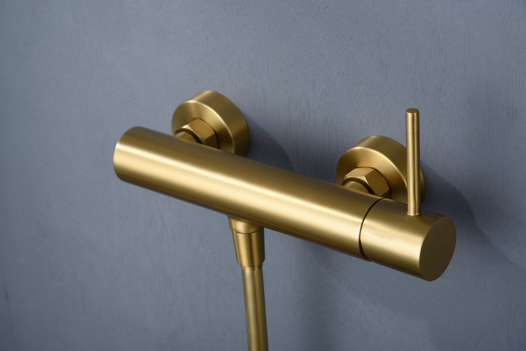 IMEX BDM039-5OC MONZA Kit Monomando Grifo Ducha Oro Cepillado