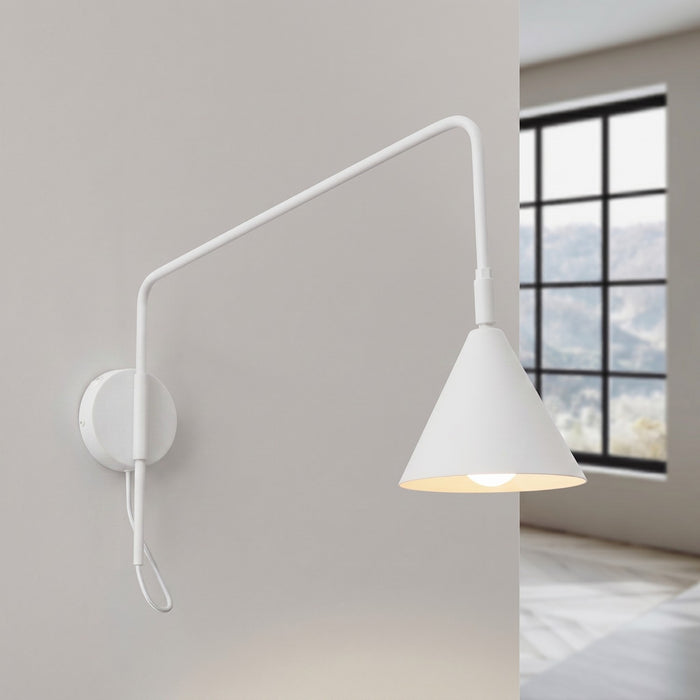 SOLLUX SL.2491 Aplique de pared NOX 1 blanco con interruptor