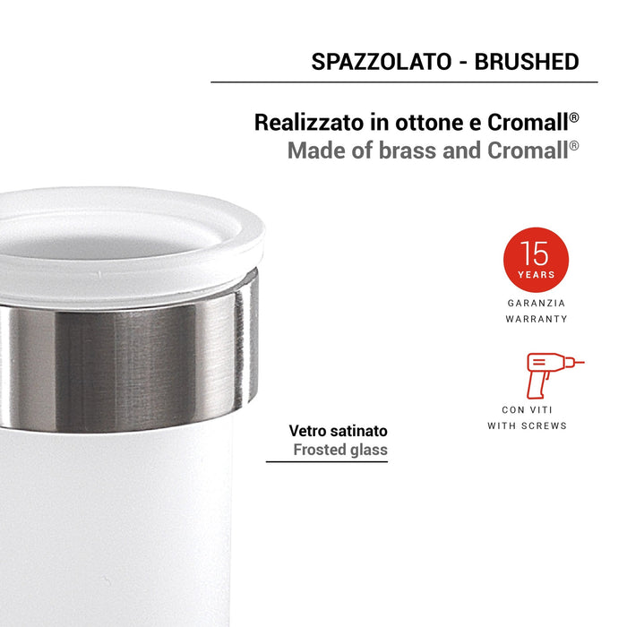 GEDY PI103800000 PIRENEI Brushed Toothbrush Holder