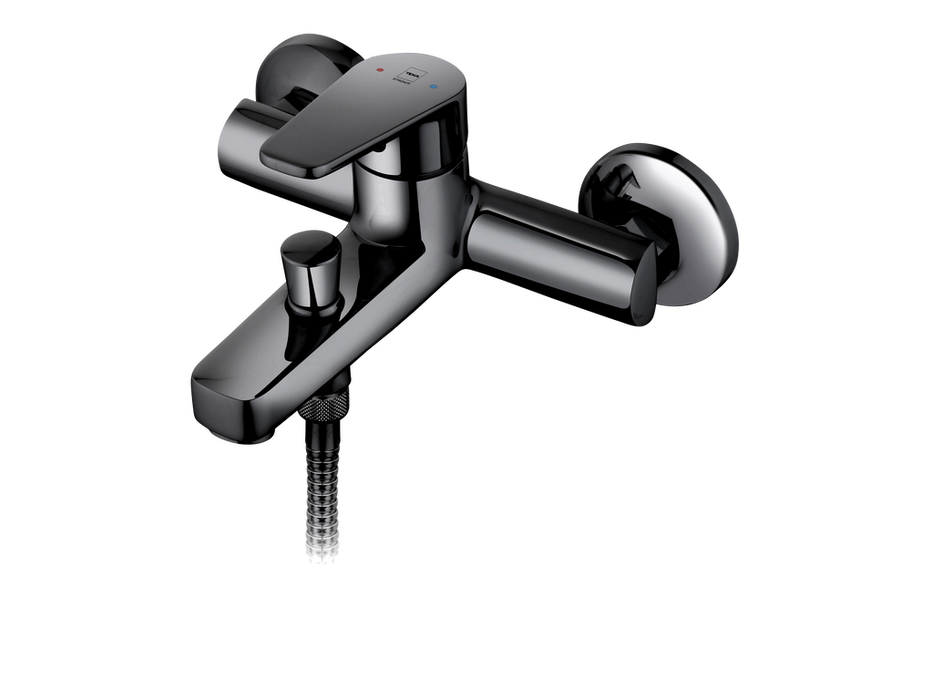 STROHM TEKA 84122020N MANACOR Single-lever Bath-Shower Tap With Black Equipment