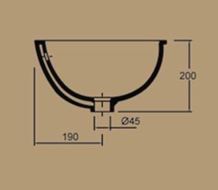 VALADARES 18381002 NICE Sink 37 Under Countertop