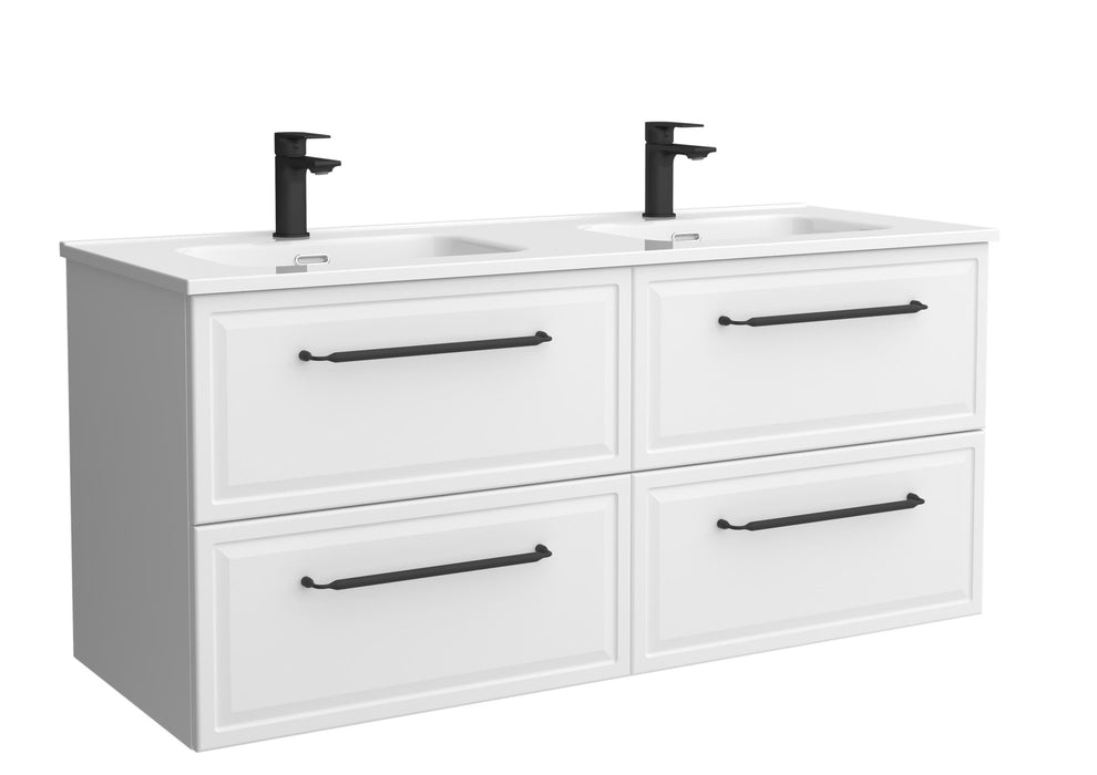 SALGAR 121797 RUNA Mueble de Baño 2 pozas Porcelana 120cm Blanco Mate