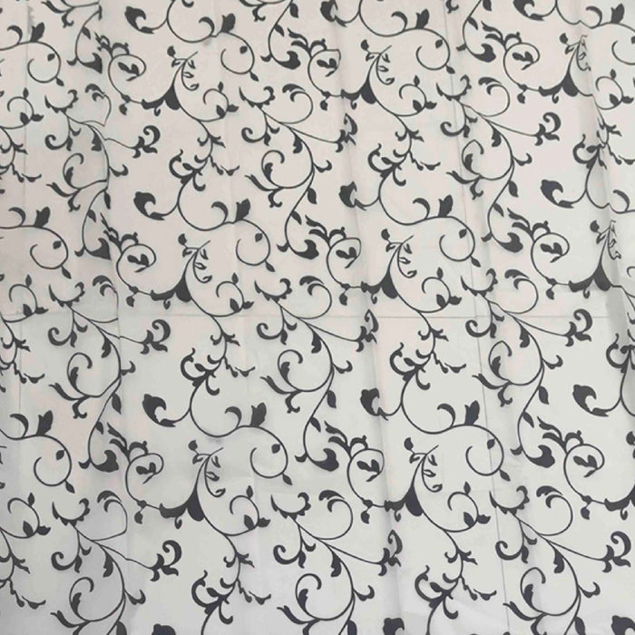 GEDY TVI13701200 CORINZIA Shower Curtain White and Black