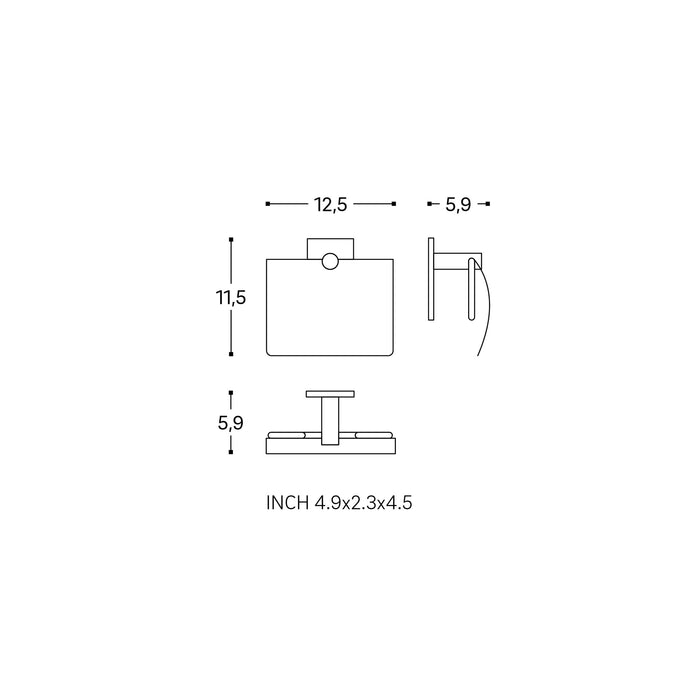 COSMIC 2760159 STICK Portarrollos Con Tapa Cromo
