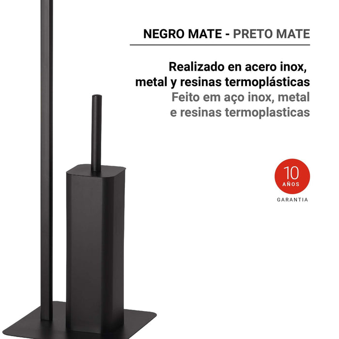 GEDY 13321400000 FELIX Toallero y Columna de Pie Negro Mate