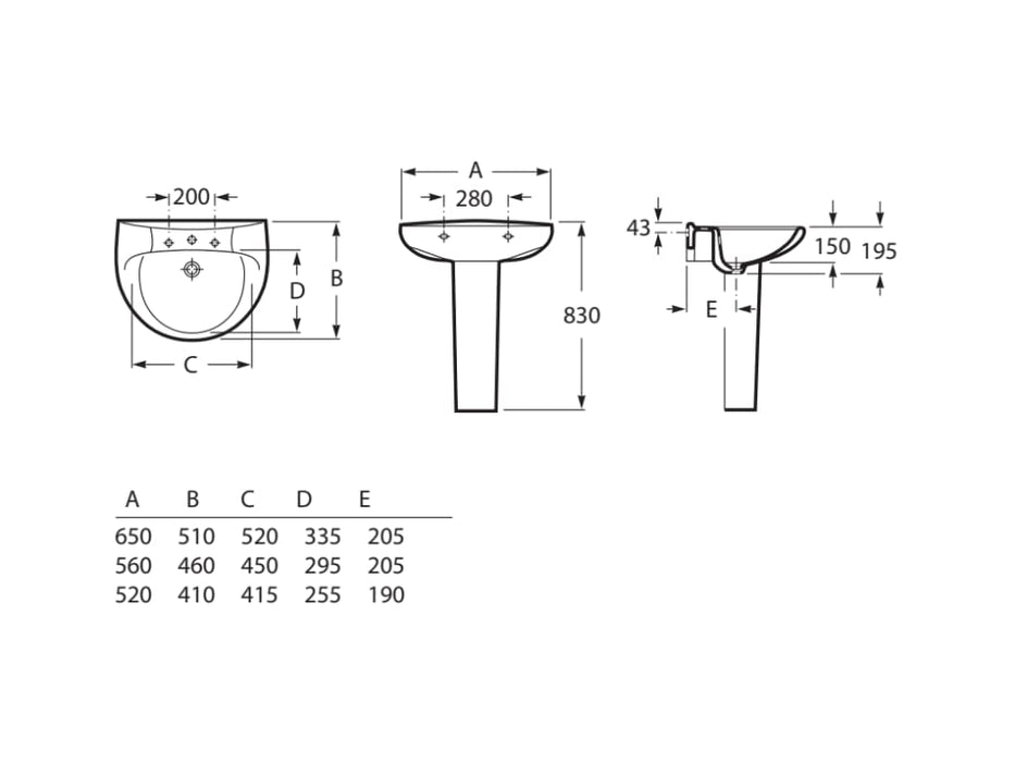 ROCA A331300001 VICTORIA Pedestal For Sink