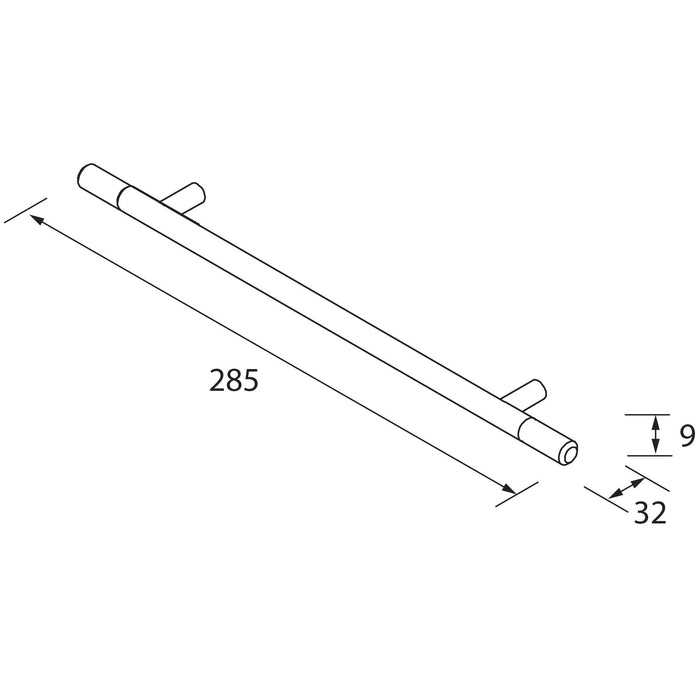 SALGAR 113509 QUILT Tirador Negro Mate