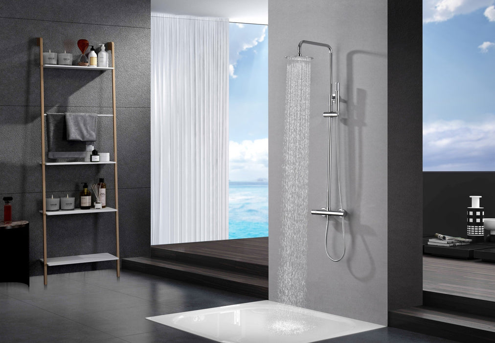 IMEX BTM039 MONZA Conjunto Grifo Ducha Telescópico Termostático Cromo