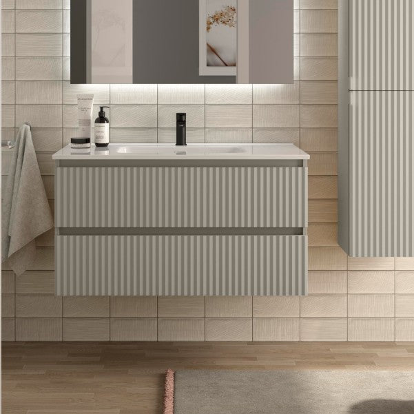 SALGAR KIRA Mueble de Baño con Lavabo Color Gris Mate