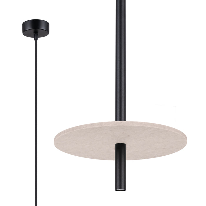 SOLLUX SL.1879 Lámpara colgante FELTRO 1 negro/beige beige/negro