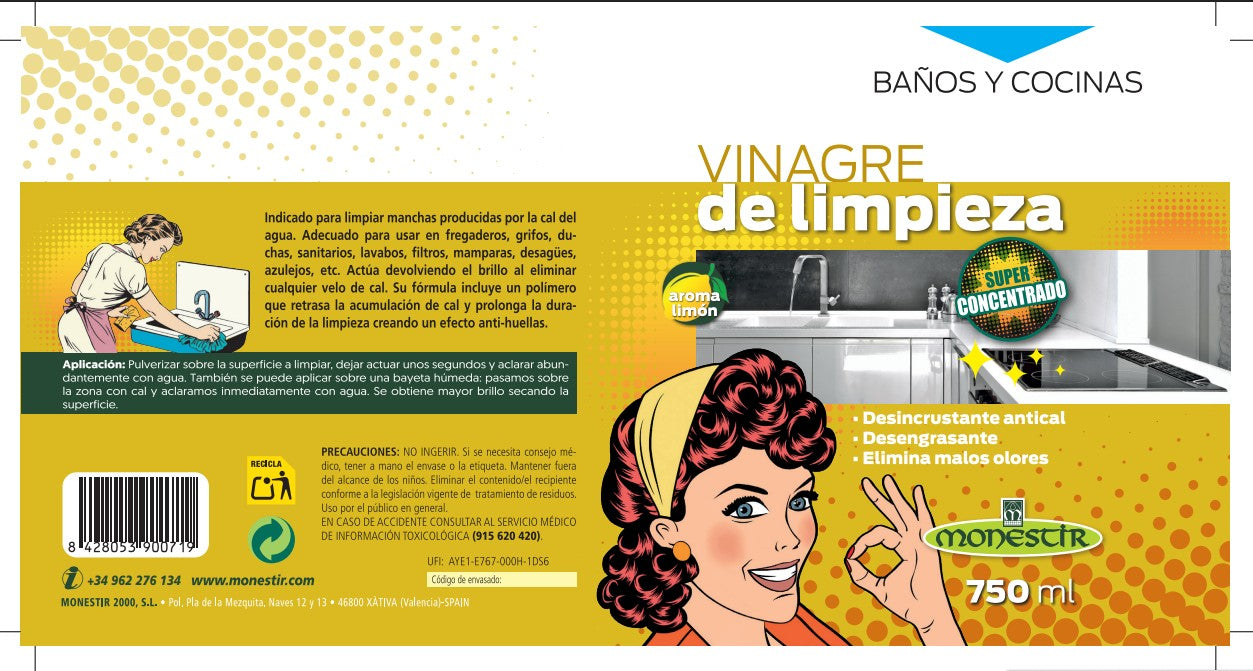 MONESTIR CITY09BC Vinagre De Limpieza 0,75L
