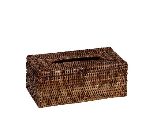 ANDREA HOUSE BA75093 Portapañuelos Ratán Marrón 26X14X10