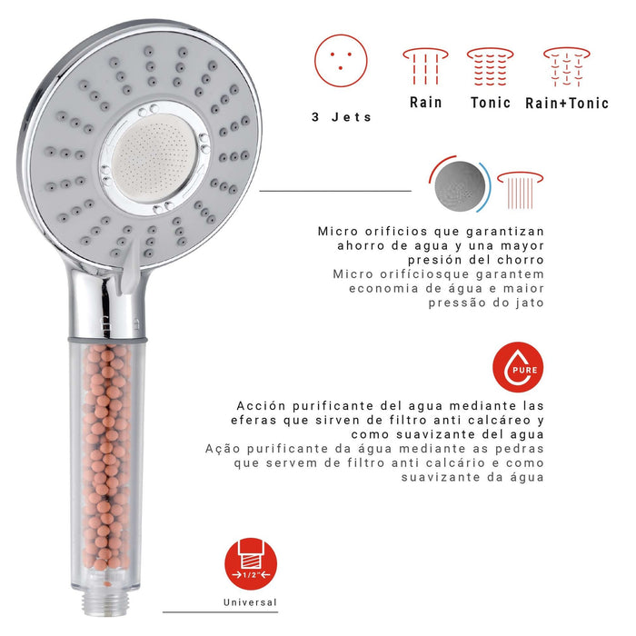 GEDY GYHS1040730 TOP 07 PURE Teleducha Cromo