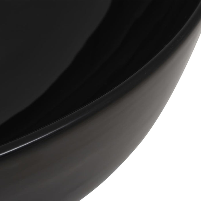 VXL Black Ceramic Round Basin 41.5X13.5 cm