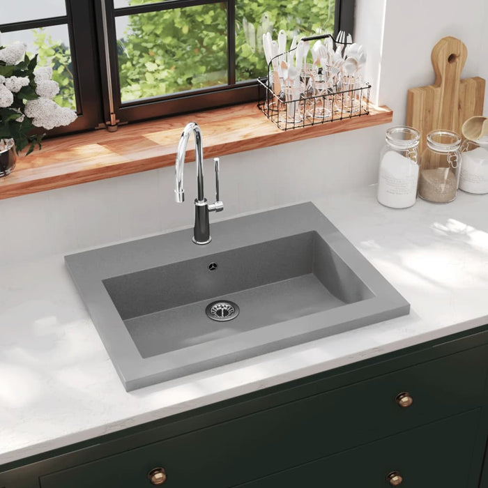 VXL Gray Granite Sink 600X450X120 Mm