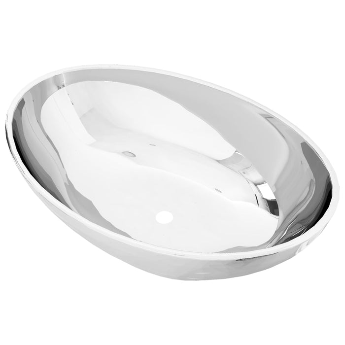 VXL Silver Ceramic Washbasin 40X33X13.5 cm