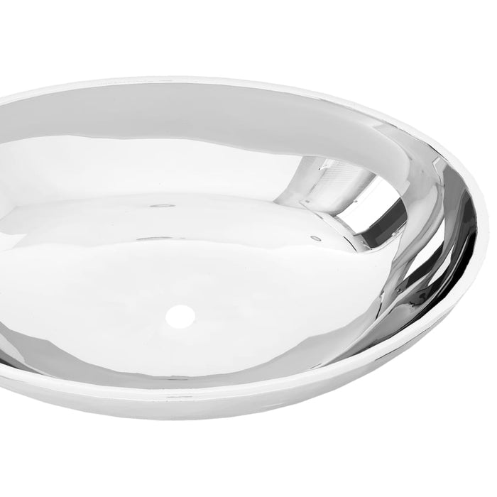 VXL Silver Ceramic Washbasin 40X33X13.5 cm