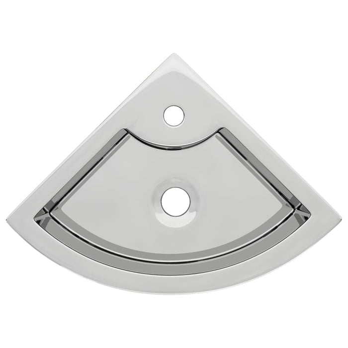 VXL Washbasin With Overflow 45X32X12.5 cm Ceramic Silver