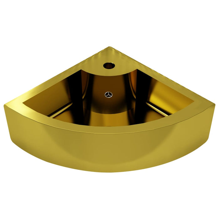VXL Washbasin With Overflow 45X32X12.5 cm Ceramic Golden