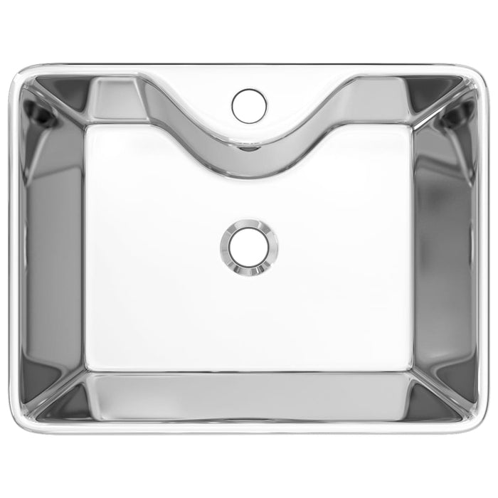 VXL Washbasin With Tap Hole 48X37X13.5 cm Ceramic Silver