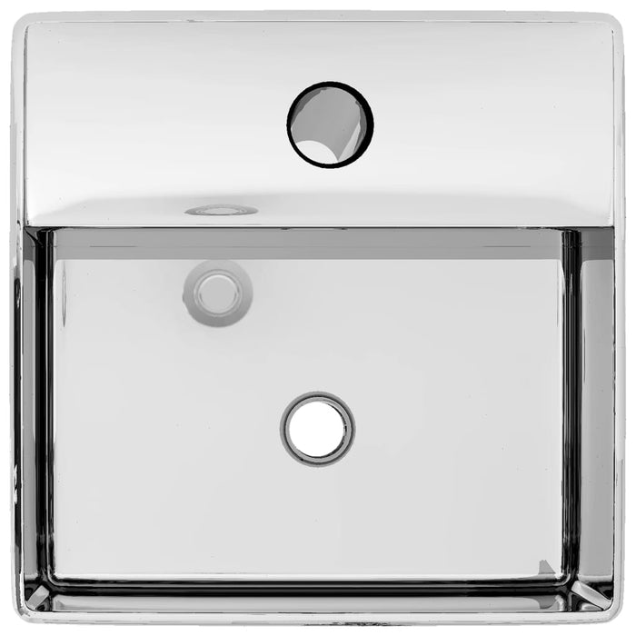VXL Washbasin With Tap Hole 38X30X11.5 cm Ceramic Silver